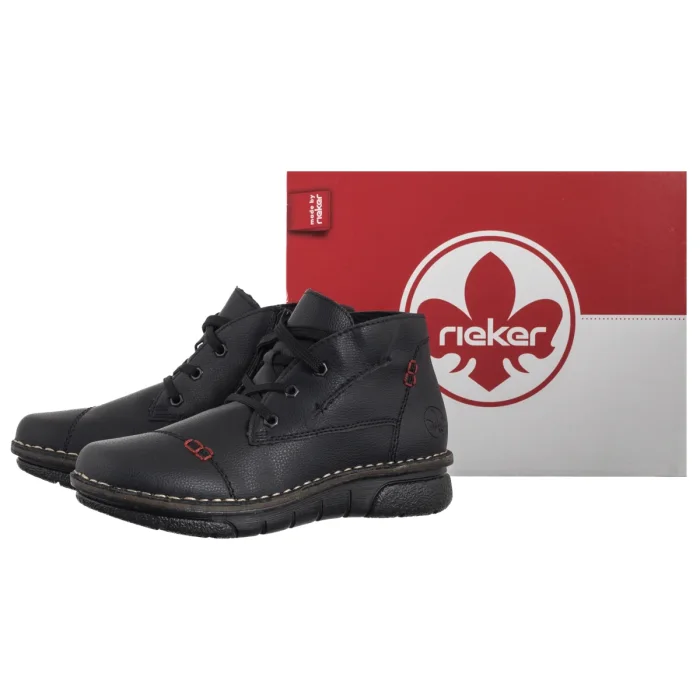 Trzewiki Rieker Czarne 73301-00 Black – zdjęcie 6