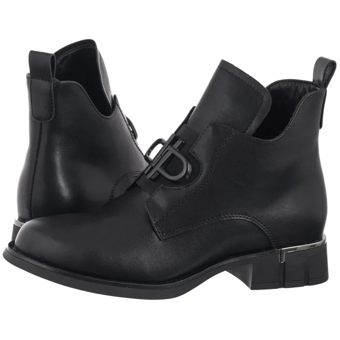 Botki Filippo Czarne DBT7191/25 BK – zdjęcie 1