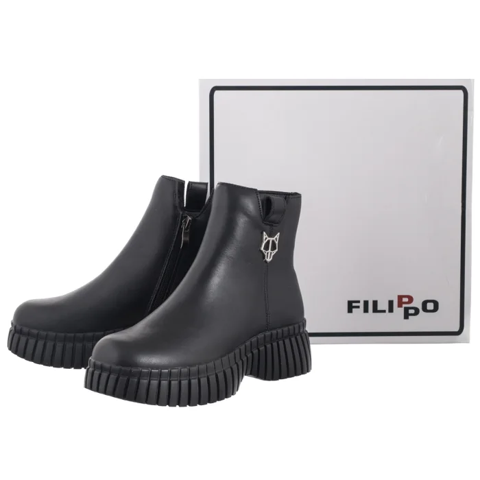 Botki Filippo Czarne DBT7274/25 BK – zdjęcie 6