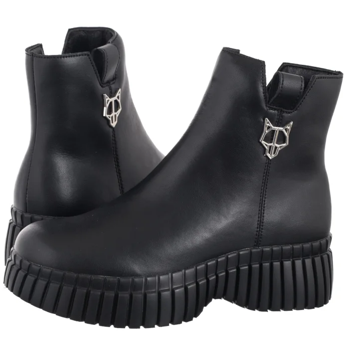 Botki Filippo Czarne DBT7274/25 BK – zdjęcie 1