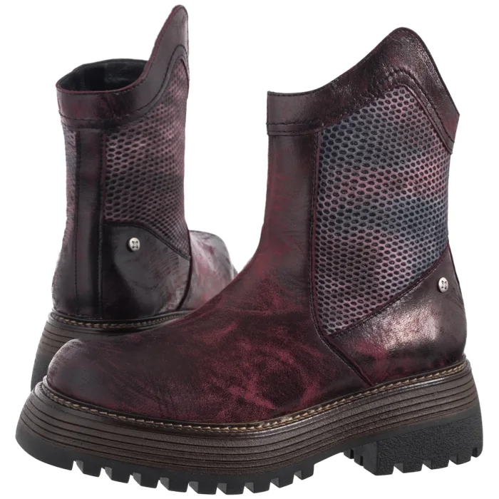 Botki Maciejka Bordowe 07130-23/00-8 – zdjęcie 1