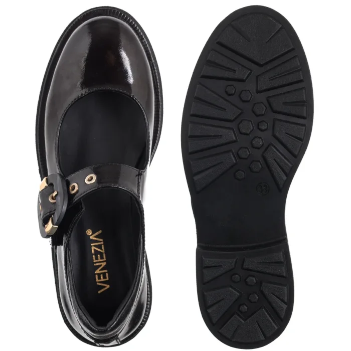 Baleriny Venezia Czarne V473-01525-04BLA – zdjęcie 5