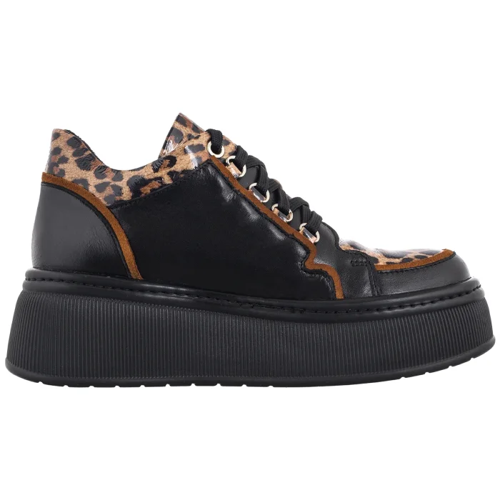 Botki Maciejka Czarne/Leopard 07078-01/00-8 – zdjęcie 3