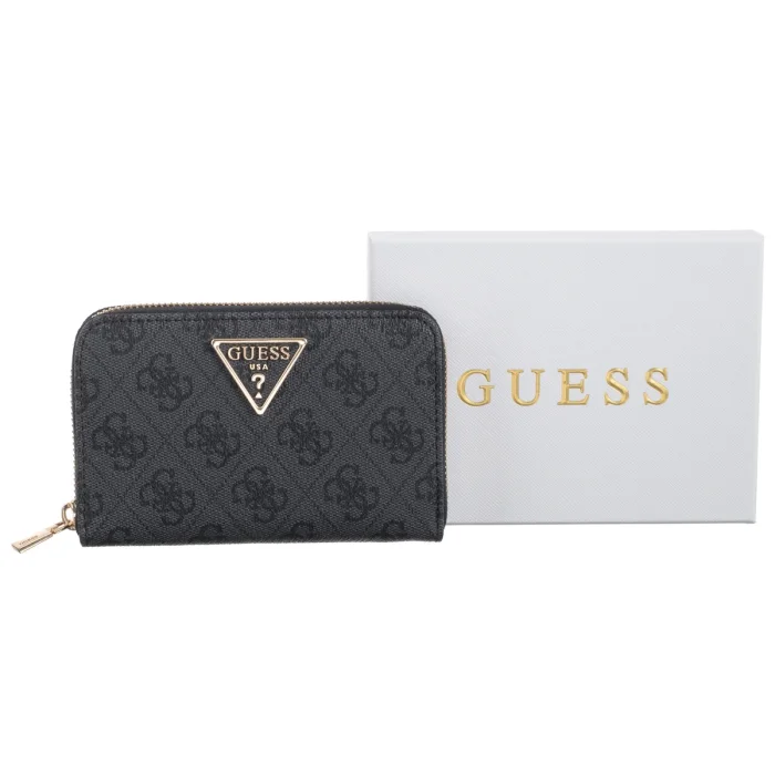 Portfel Guess Laurel II Slg Med Zip Around SWSG74 59140 Coal Logo – zdjęcie 6