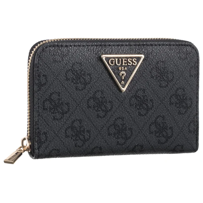 Portfel Guess Laurel II Slg Med Zip Around SWSG74 59140 Coal Logo – zdjęcie 1