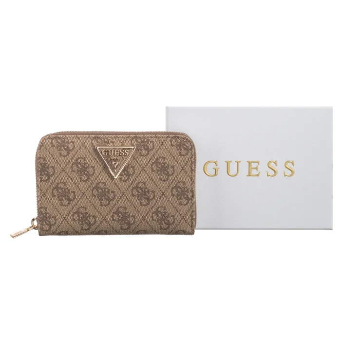 Portfel Guess Laurel II Slg Med Zip Around SWSG74 59140 Latte Logo – zdjęcie 6