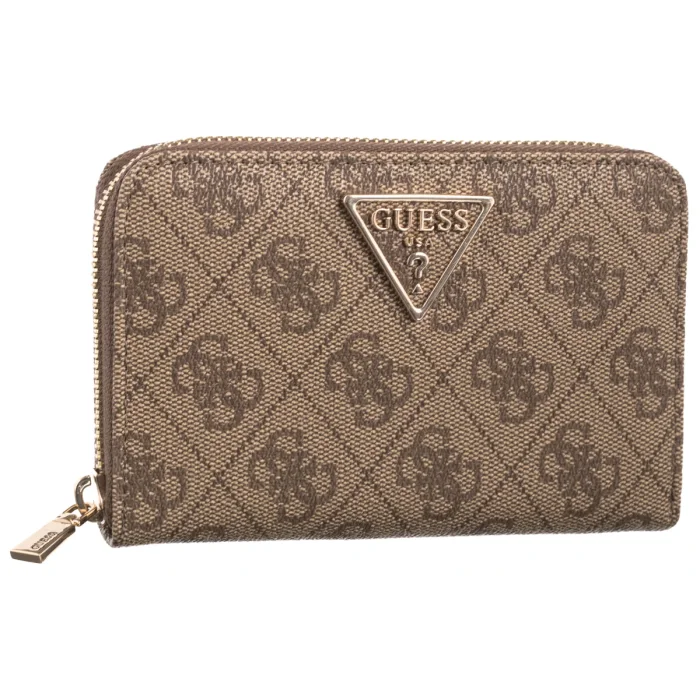 Portfel Guess Laurel II Slg Med Zip Around SWSG74 59140 Latte Logo – zdjęcie 1