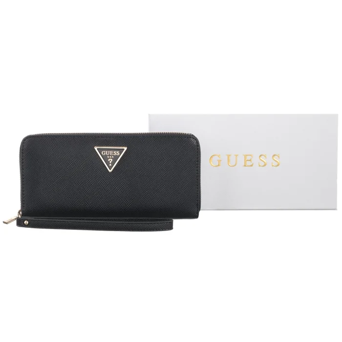 Portfel Guess Laurel II Slg Large Zip Around SWZG74 59146 Black – zdjęcie 5