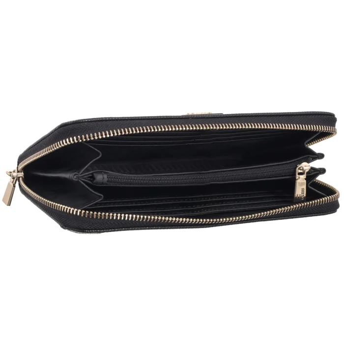 Portfel Guess Laurel II Slg Large Zip Around SWZG74 59146 Black – zdjęcie 4