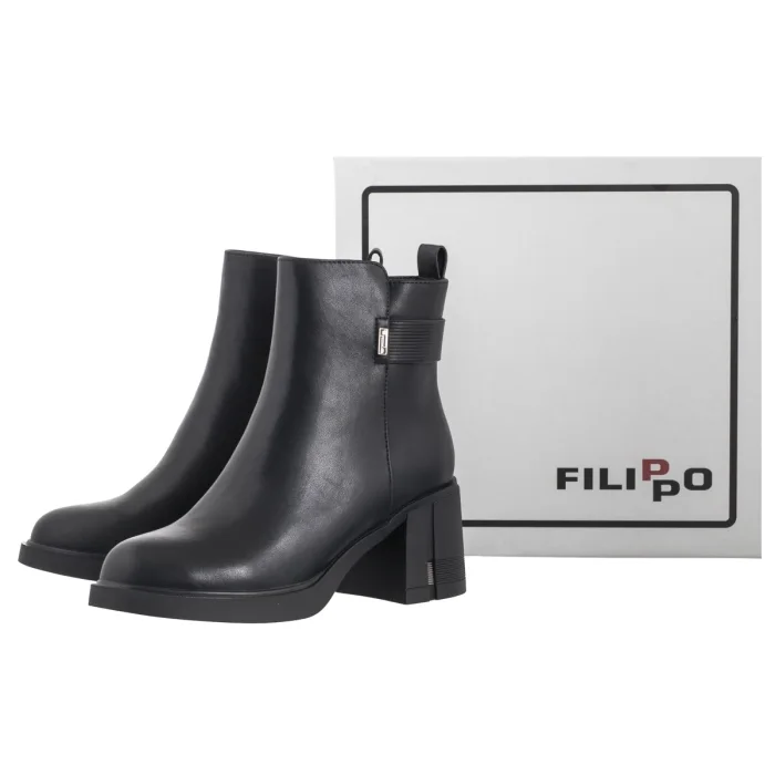 Botki Filippo Czarne DBT6519/25 BK – zdjęcie 6