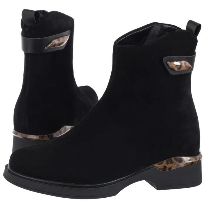 Botki Filippo Czarne DBT7182/25 BK – zdjęcie 1