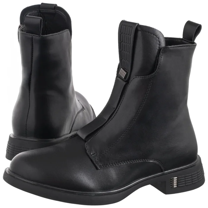 Botki Filippo Czarne DBT7249/25 BK – zdjęcie 1