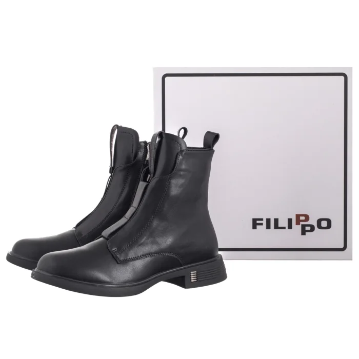 Botki Filippo Czarne DBT7249/25 BK – zdjęcie 6
