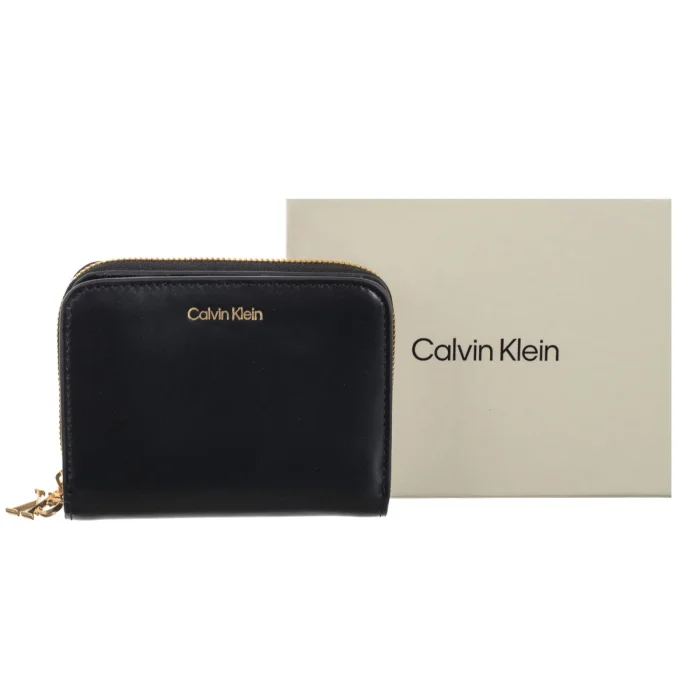 Portfel Calvin Klein CK Medium Flap Zip Around Black LV04F1075G UB1 – zdjęcie 6