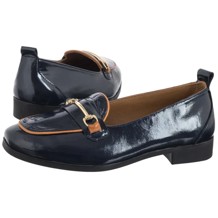 Mokasyny Venezia Granatowe Lakierowane V467-0627-04NAV – zdjęcie 1