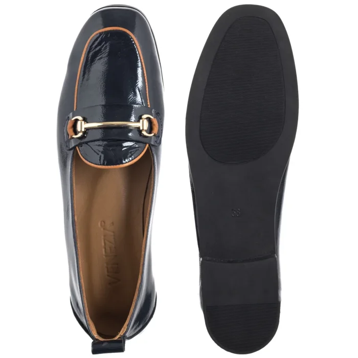 Mokasyny Venezia Granatowe Lakierowane V467-0627-04NAV – zdjęcie 5