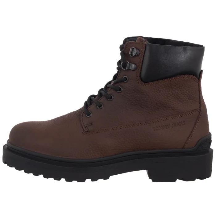 Trapery Tommy Hilfiger Tjm Lace Up Boot Leather Legacy Brown EM0EM01629 GV0 – zdjęcie 3