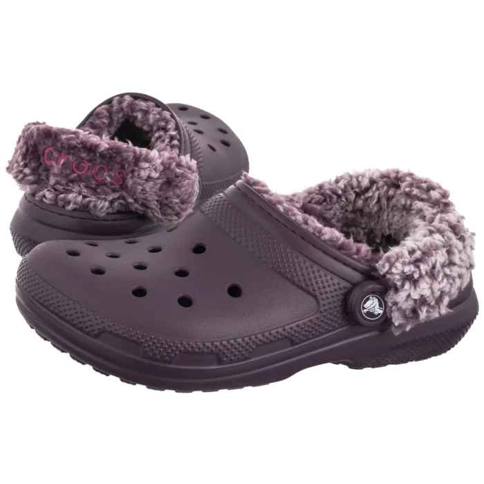 Klapki Crocs Classic Fleece Lined Clog Plush Plum 211396-5CQ – zdjęcie 1