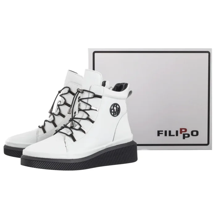 Botki Filippo Białe DBT7416/25 WH – zdjęcie 6