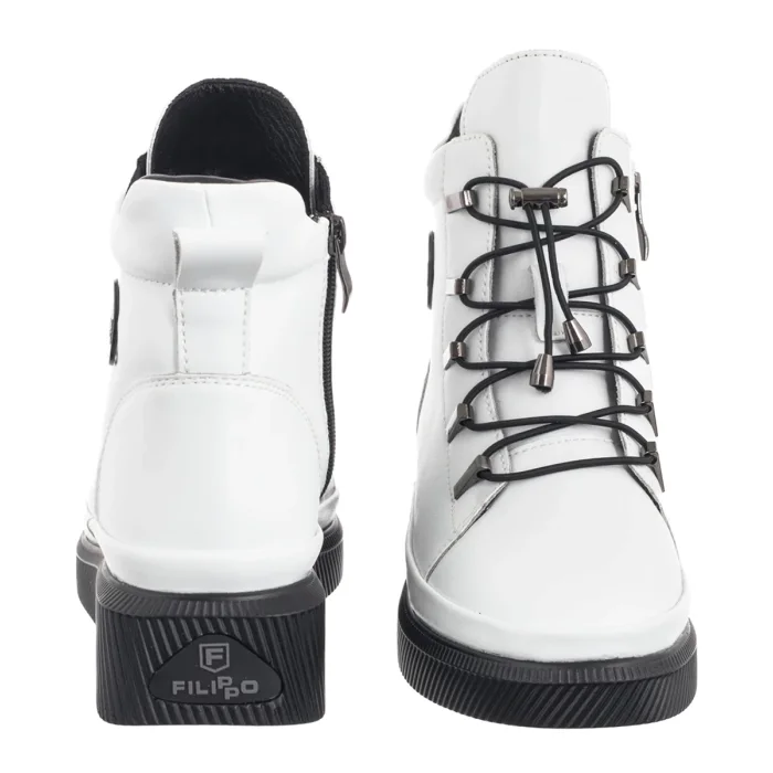 Botki Filippo Białe DBT7416/25 WH – zdjęcie 4