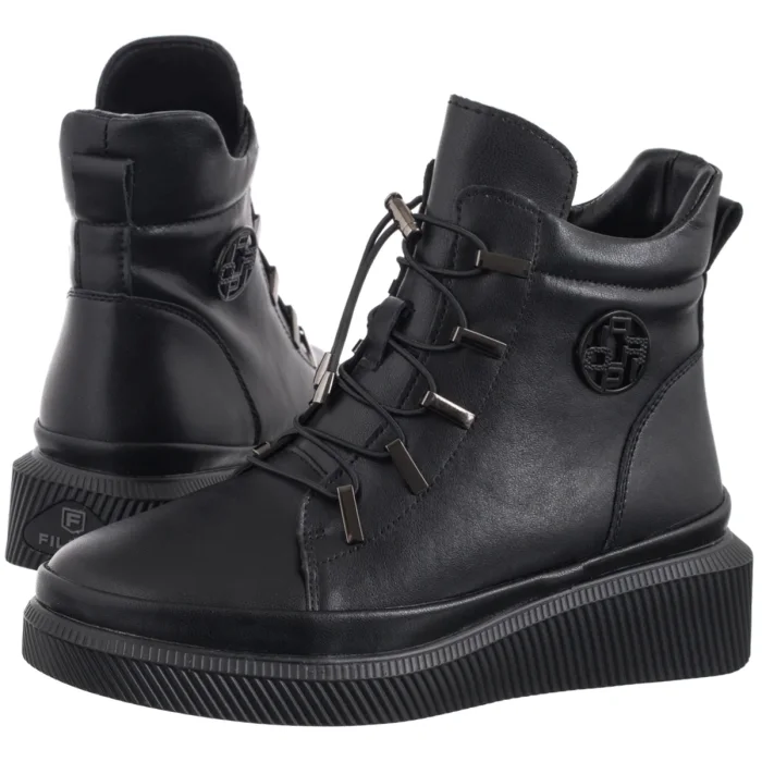 Botki Filippo Czarne DBT7416/25 BK – zdjęcie 1