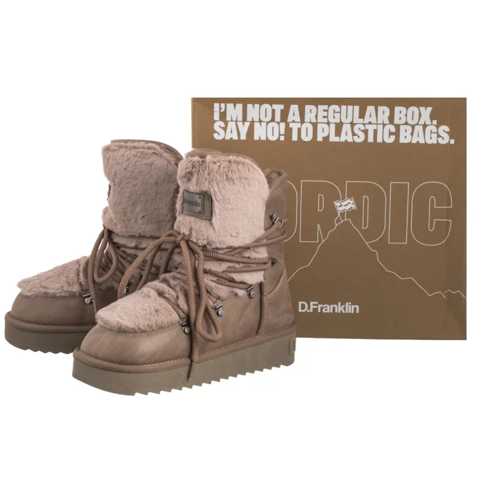Śniegowce D.Franklin Nordic Trk Fur Taupe DFSH370022-TAUP – zdjęcie 6