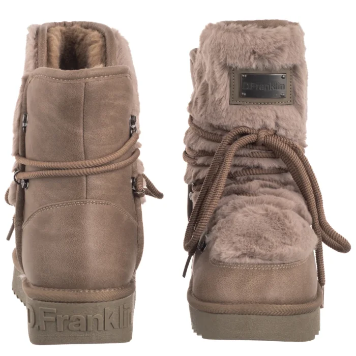 Śniegowce D.Franklin Nordic Trk Fur Taupe DFSH370022-TAUP – zdjęcie 4