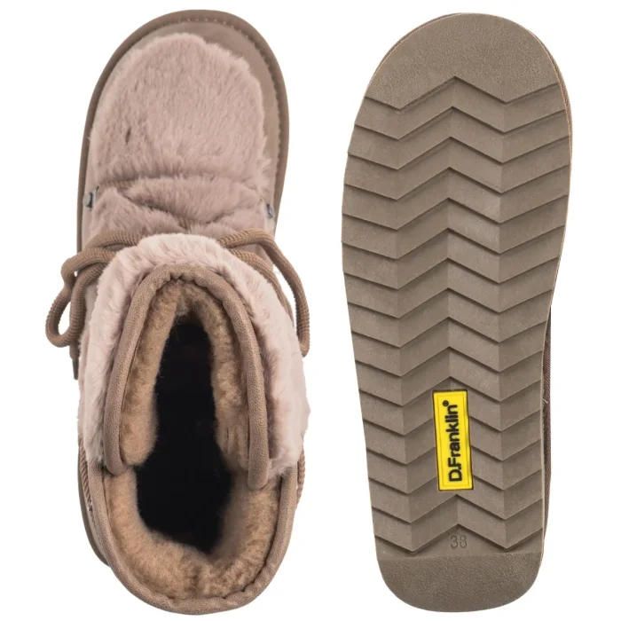 Śniegowce D.Franklin Nordic Trk Fur Taupe DFSH370022-TAUP – zdjęcie 5
