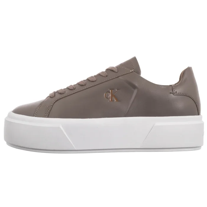 Sneakersy Calvin Klein Flatform Lace Up Lth Mg Desert Taupe/Bright White YW0YW01928 PBO – zdjęcie 2