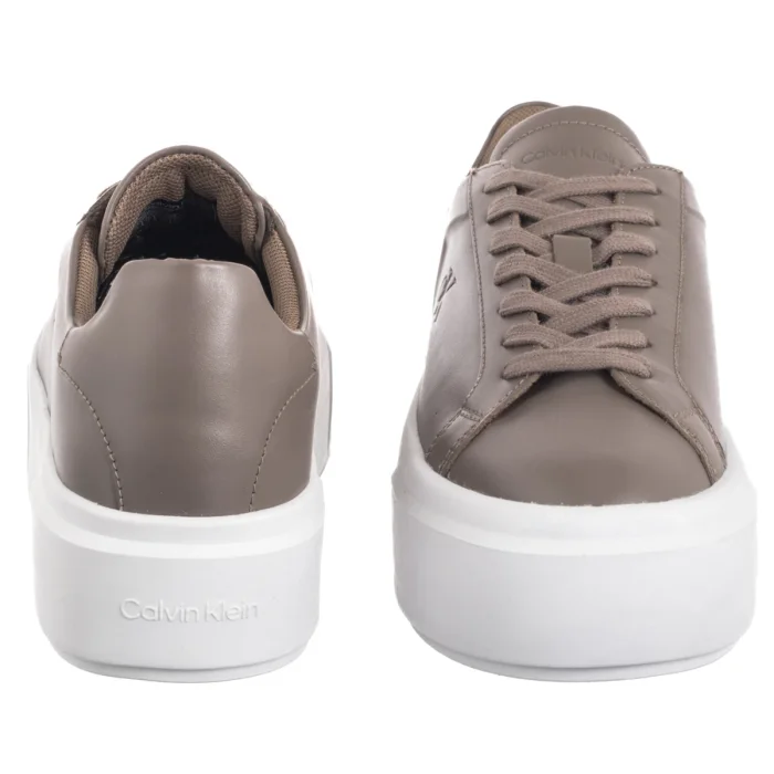 Sneakersy Calvin Klein Flatform Lace Up Lth Mg Desert Taupe/Bright White YW0YW01928 PBO – zdjęcie 4