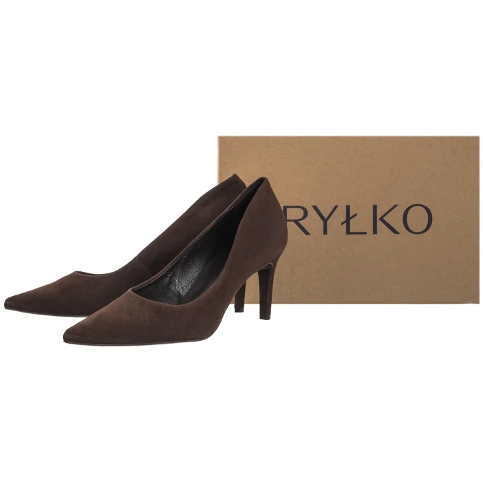 Czółenka Ryłko Brązowe 7Y202_T7 _3TY – zdjęcie 6