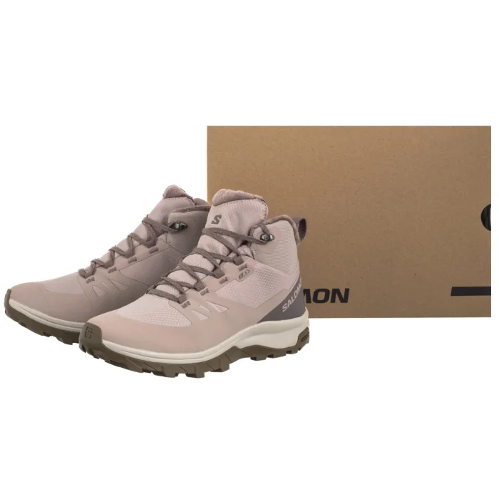 Buty Trekkingowe Salomon Outsnap Cswp W Etherea/Iron/Coyote Brown 478541 – zdjęcie 6