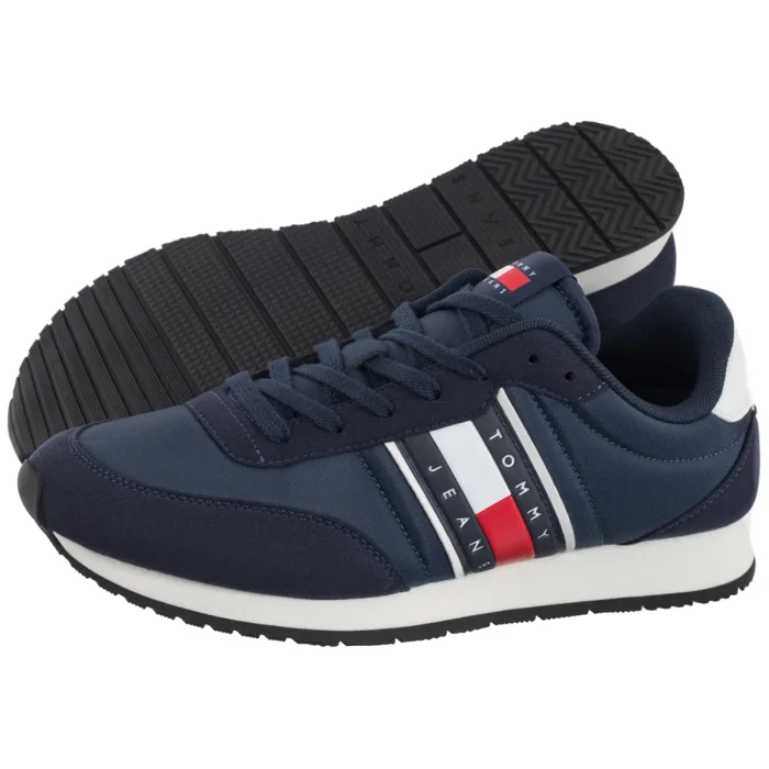 Sneakersy Tommy Hilfiger Tjm Classic Runner Dark Night Navy EM0EM01709 C1G – zdjęcie 1