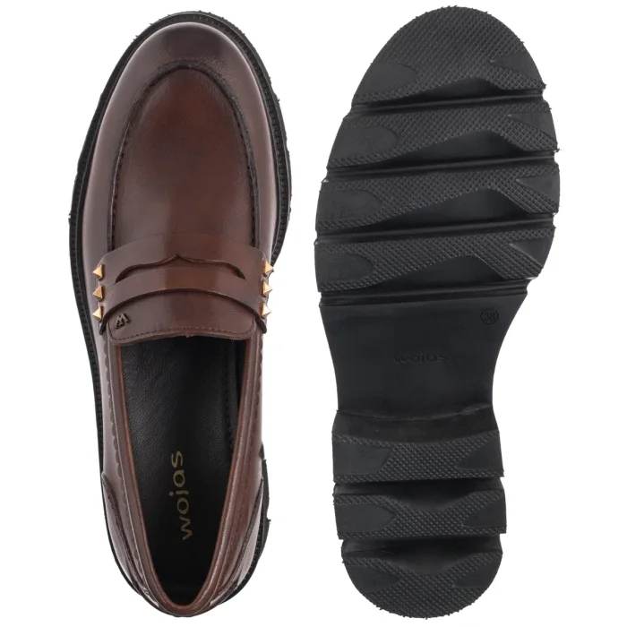 Mokasyny Wojas Brązowe 46369-52 – zdjęcie 5