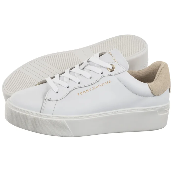 Sneakersy Tommy Hilfiger Chic Platform Cupsole Sneaker White/Soft Cream FW0FW09021 0K4 – zdjęcie 1