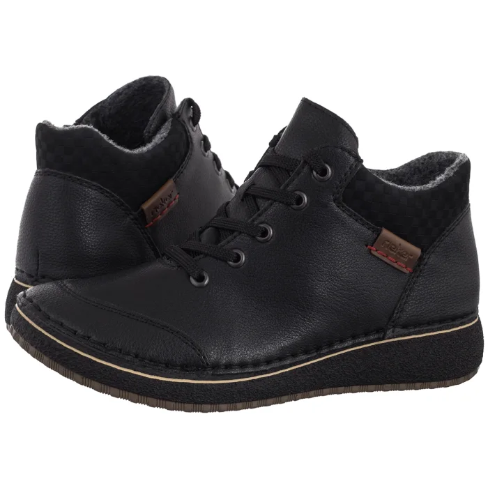 Trzewiki Rieker Czarne 50902-00 Black – zdjęcie 1