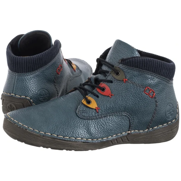 Botki Rieker Niebieskie 52544-14 Blue – zdjęcie 1