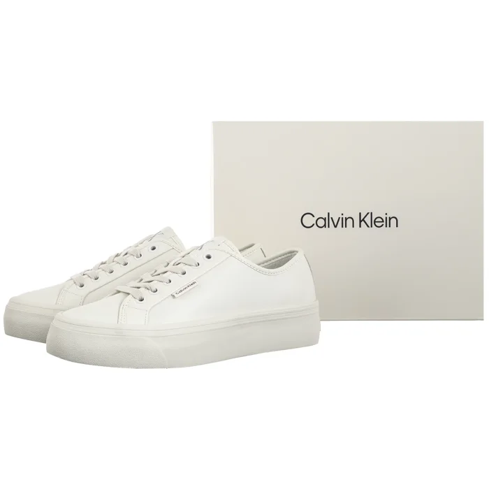 Buty Calvin Klein Vulc Flatf Lace Up Lth Lily White YW0YW01932 YAJ – zdjęcie 6