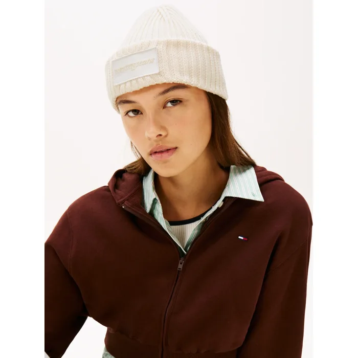 Czapka Tommy Hilfiger Tjw Script Beanie AW0AW17909 YBH – zdjęcie 2
