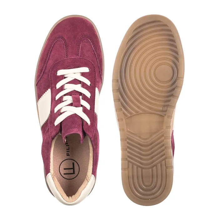 Sneakersy Filippo Bordowe DP6770/25 BG – zdjęcie 5