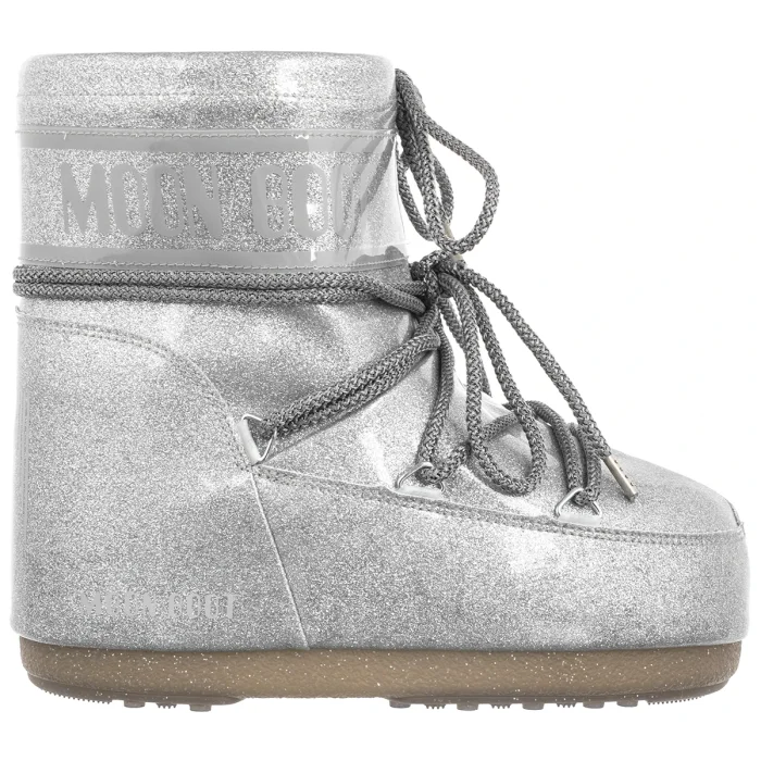 Śniegowce Moon Boot Icon Low Glitter Silver 1409440 H001 – zdjęcie 3