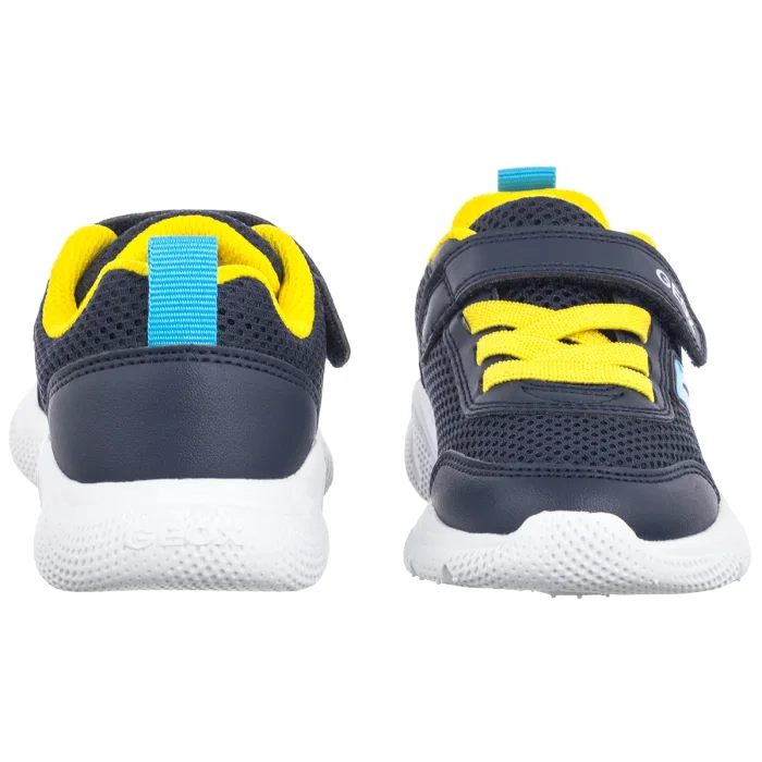 Buty Sportowe Geox B Sprintye B. C - Mesh+Geobuck Navy/Yellow B454UC 01454 C0657 – zdjęcie 4
