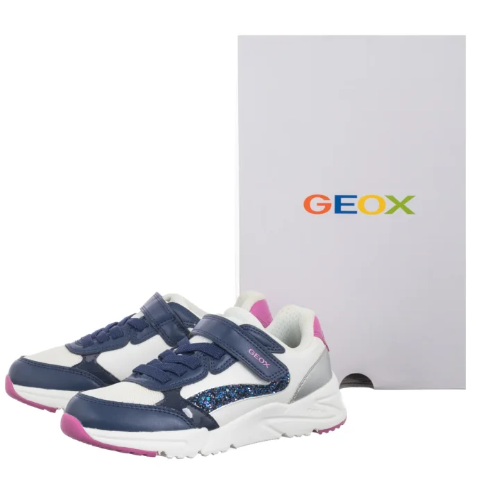 Sneakersy Geox J Loftus A - Gbk+Nylon White/Dk Royal J46M2A 0FU54 C1Z4R – zdjęcie 6