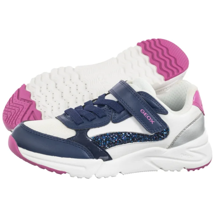 Sneakersy Geox J Loftus A - Gbk+Nylon White/Dk Royal J46M2A 0FU54 C1Z4R – zdjęcie 1