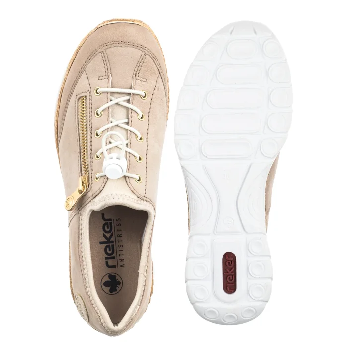 Sneakersy Rieker Beżowe N42F1-60 Beige – zdjęcie 5