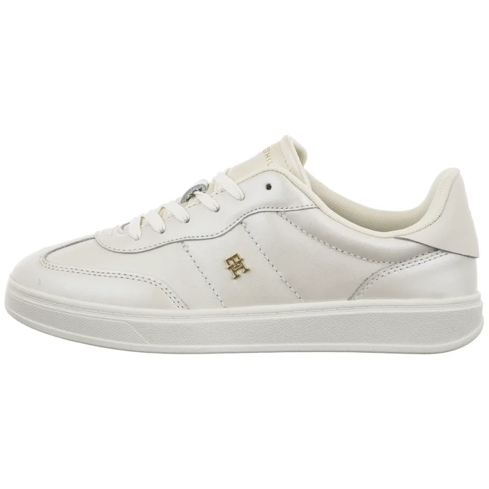 Sneakersy Tommy Hilfiger TH Heritage Shiny Sneaker Ecru FW0FW09179 YBL – zdjęcie 2