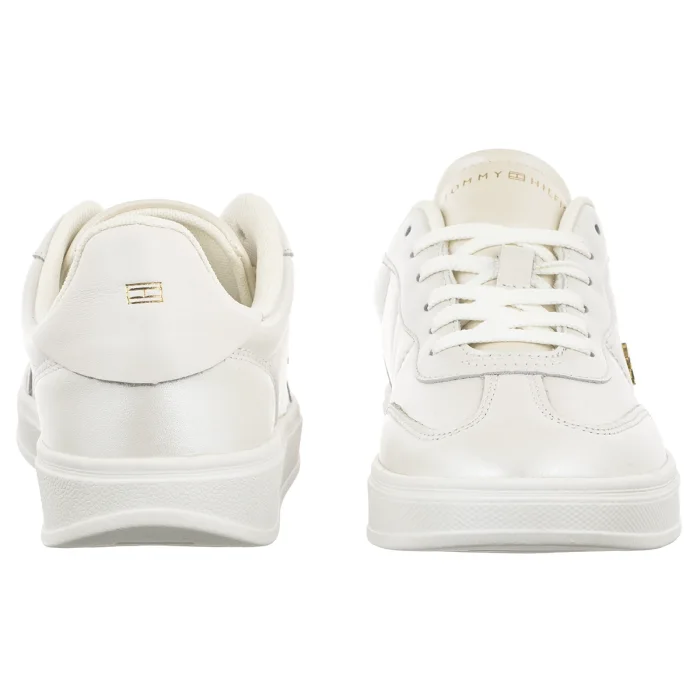 Sneakersy Tommy Hilfiger TH Heritage Shiny Sneaker Ecru FW0FW09179 YBL – zdjęcie 4