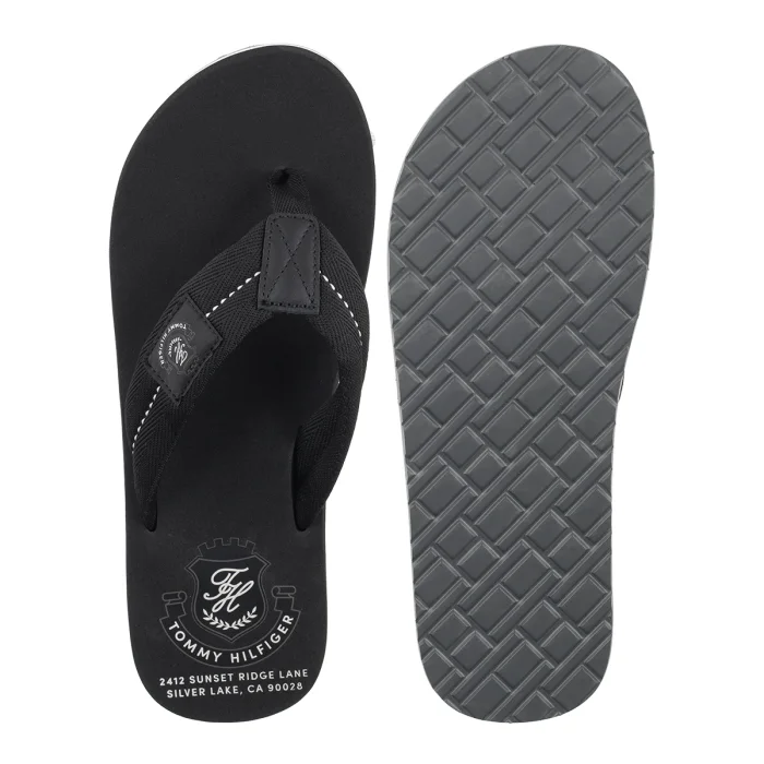 Japonki Tommy Hilfiger Patch Hilfiger Beach Sandal Black FM0FM05804 BDS – zdjęcie 5