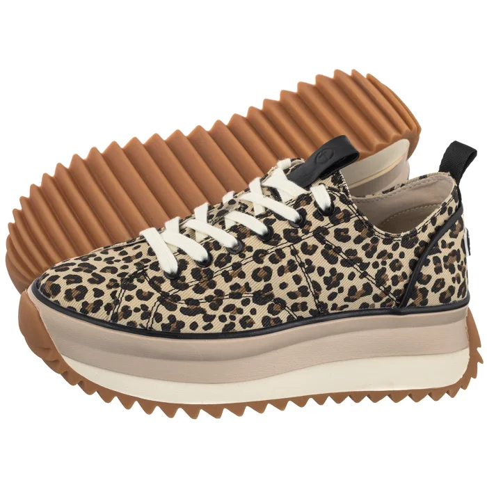 Sneakersy Tamaris Beżowe/Brązowe 1-23731-41 360 Leopard – zdjęcie 1