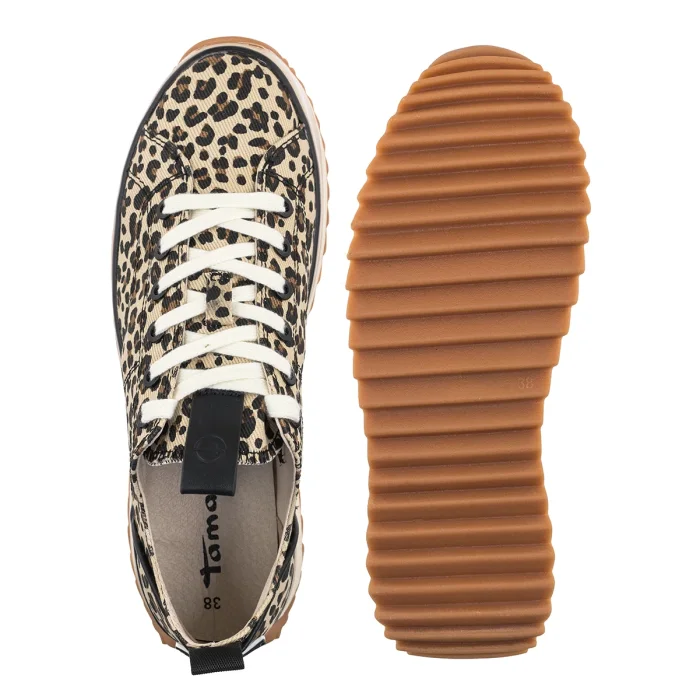 Sneakersy Tamaris Beżowe/Brązowe 1-23731-41 360 Leopard – zdjęcie 5